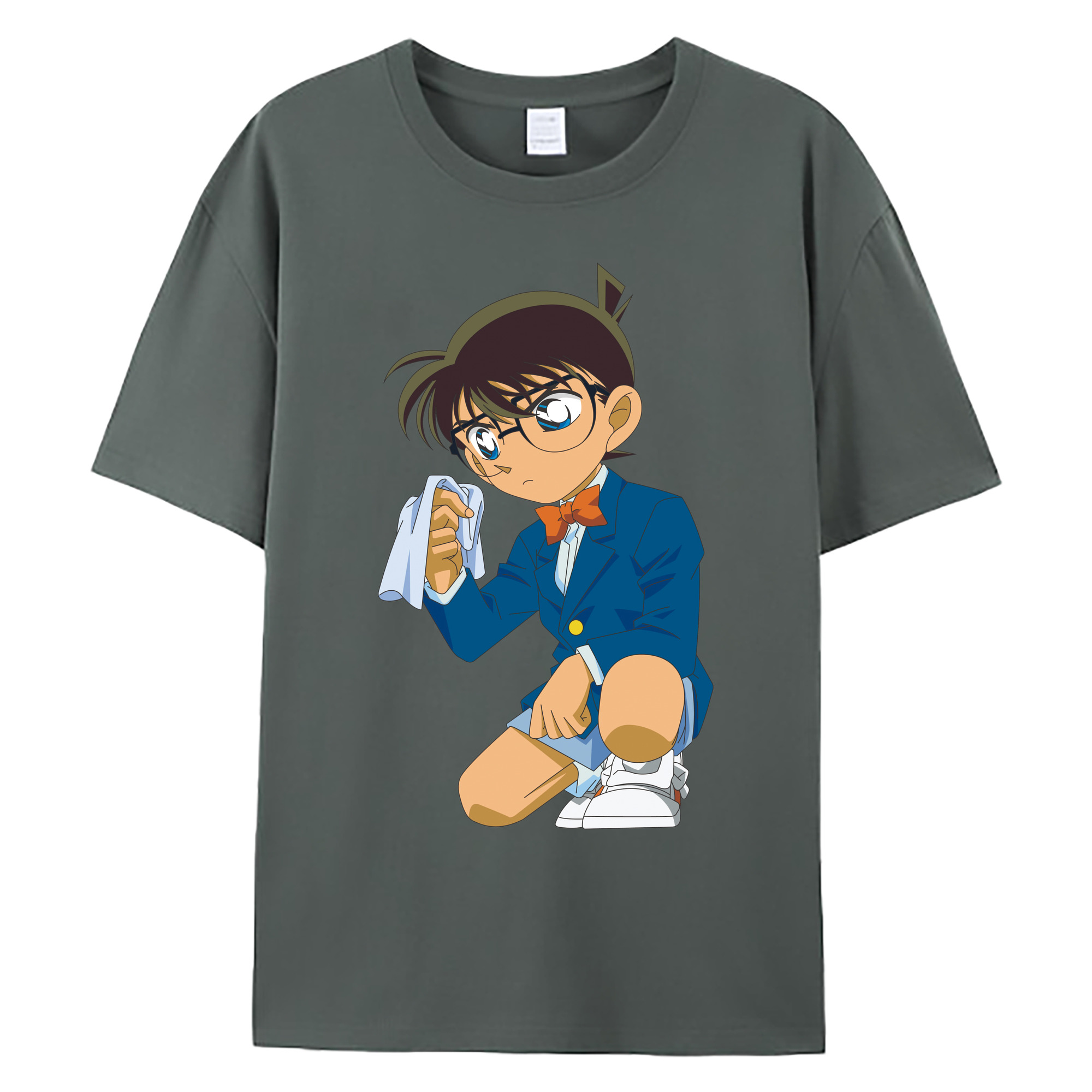 （画像用） 名探偵コナン 江戸川 コナン Detective Conan Conan Edogawa 綿100％ メンズ半袖Tシャツ｜肌触りやわらか＆通気性